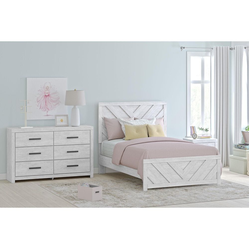 Ashley Cayboni Full Panel Bed in Whitewash, , large