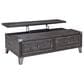 Ashley Todoe Lift Top Cocktail Table in Dark Gray, , large