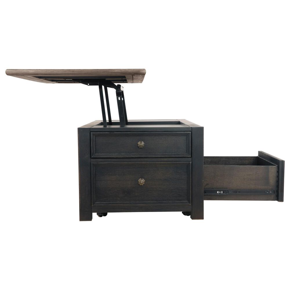 Ashley Tyler Creek Lift Top Coffee Table in Grayish Brown/Black, , large