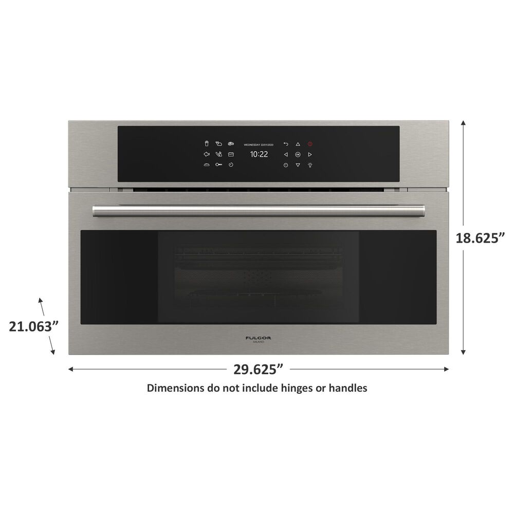 Fulgor Milano 30&quot; Combi Speed Single Wall Oven in Stainless Steel, , large