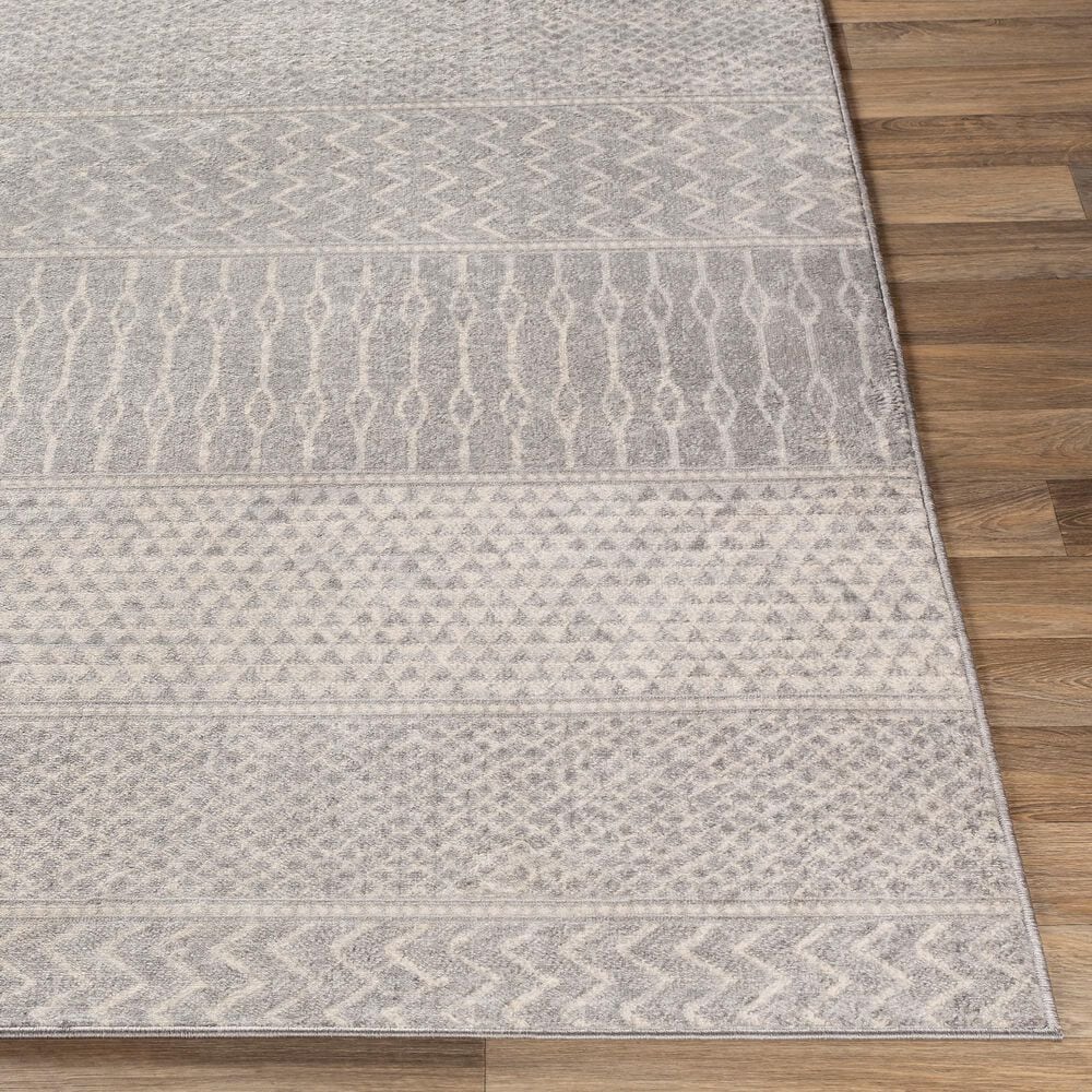 Surya Monaco MOC-2304 7&#39;9&quot; x 10&#39;3&quot; Silver, Gray and Cream Area Rug, , large
