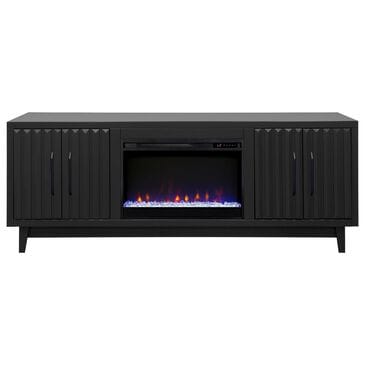 Legends Home Radiance 75" Fireplace TV Stand in Seal Skin Black, , large