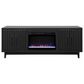 Legends Home Radiance 75" Fireplace TV Stand in Seal Skin Black, , large