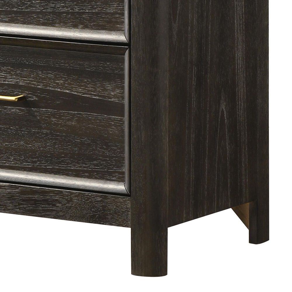 Crown Mark Ethel 2-Drawer Nightstand in Brown, , large