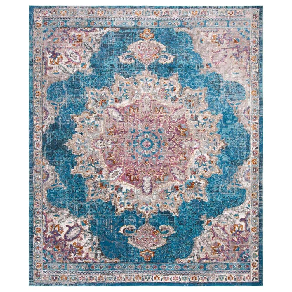 Safavieh Aria ARA103N 9" x 12" Blue and Ivory Area Rug, , large