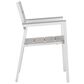 Modway Maine 3-Piece Outdoor Patio Bistro Set in White and Light Gray, , large