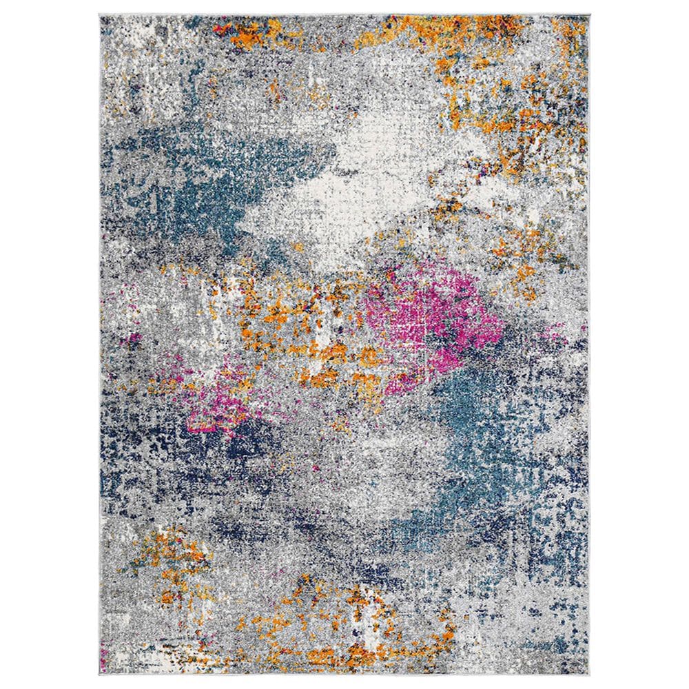 Amer Rugs Montana 2" x 3" Blue and Pink Area Rug, , large