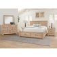 Viceray Collections Cool Rustic 4-Piece King Plank Bedroom Set with Storage in Clear Maple, , large