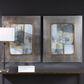 Uttermost Gilded Whimsy Abstract Prints in Blue with Silver and Gold (Set of 2), , large