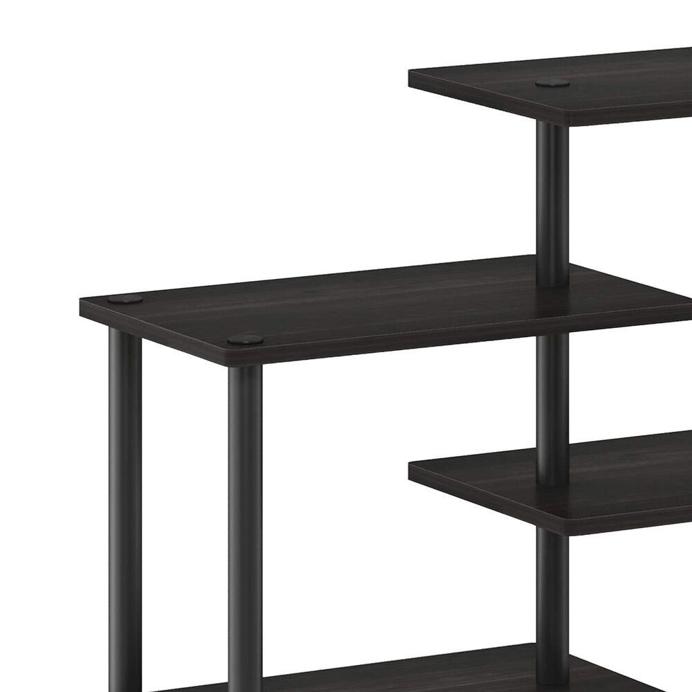 HOMLUX Turn-N-Tube 5-Tier Accent Display Rack in Espresso and Black, , large