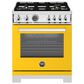 Bertazzoni Professional 4.6 Cu.Ft. Dual Fuel Range in Giallo Glossy, , large