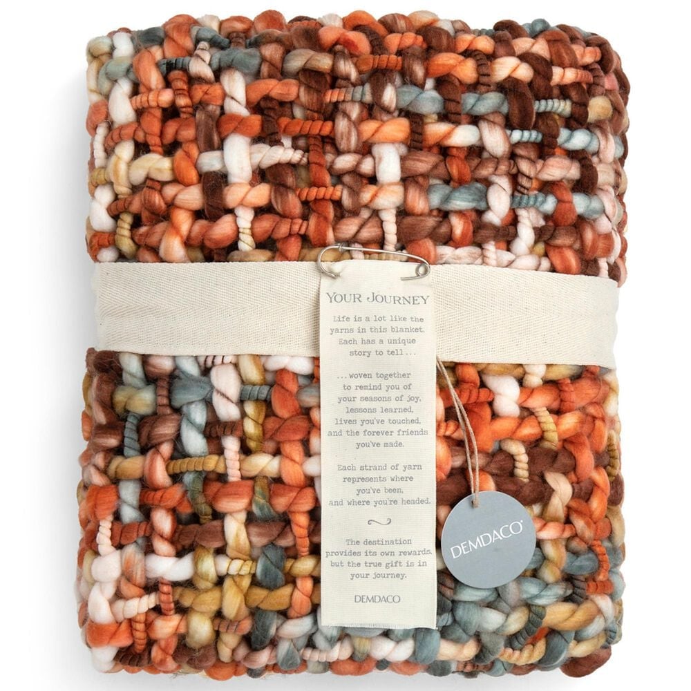 Demdaco Your Journey 38&quot; x 50&quot; Woven Throw Blanket in Terracotta, , large