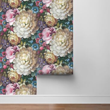 NextWall Blooming Floral 216" x 20.5" Peel and Stick Wallpaper in Multicolor, , large