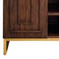 James Martin Vanities Alicante 24" Single Bathroom Vanity in Mid Century Acacia and Radiant Gold with 5 cm White Glossy Resin Top and Rectangular Sink, , large