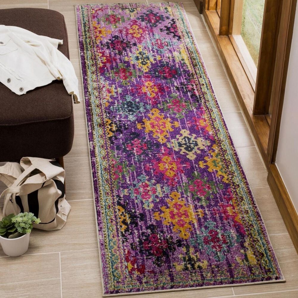 Safavieh Monaco MNC244P 2&#39;2&quot; x 8&#39; Purple Runner, , large