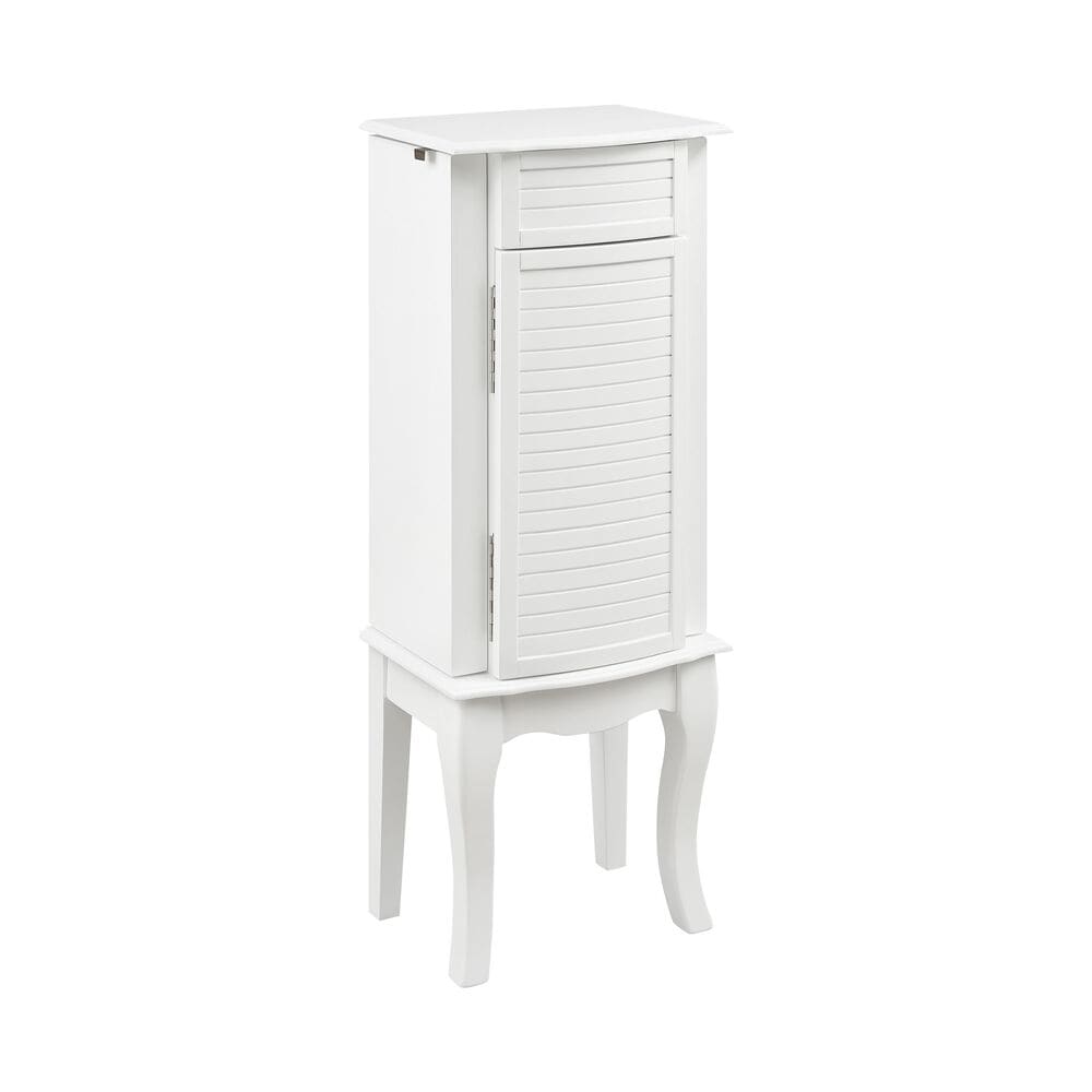 Linden Boulevard White Jewelry Armoire, , large