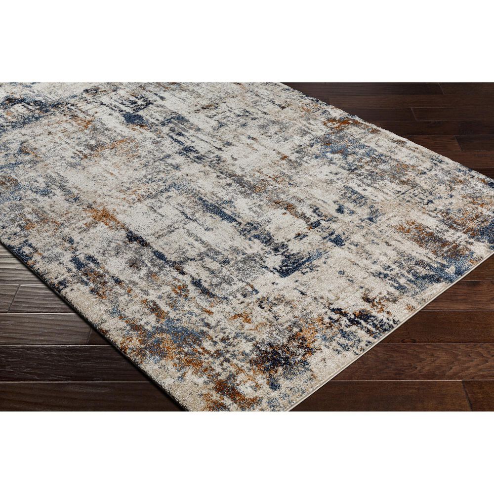 Surya Tuscany TUS-2327 5&#39;3&quot; x 7&#39;3&quot; Gray, Blue and Camel Area Rug, , large