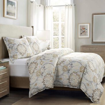 HiEnd Accents Dalia 3-Piece Super Queen Comforter Set in Powder Blue and Crisp White, , large