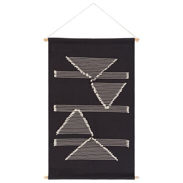 Surya Savion Wall Hanging in Charcoal and Cream, , large
