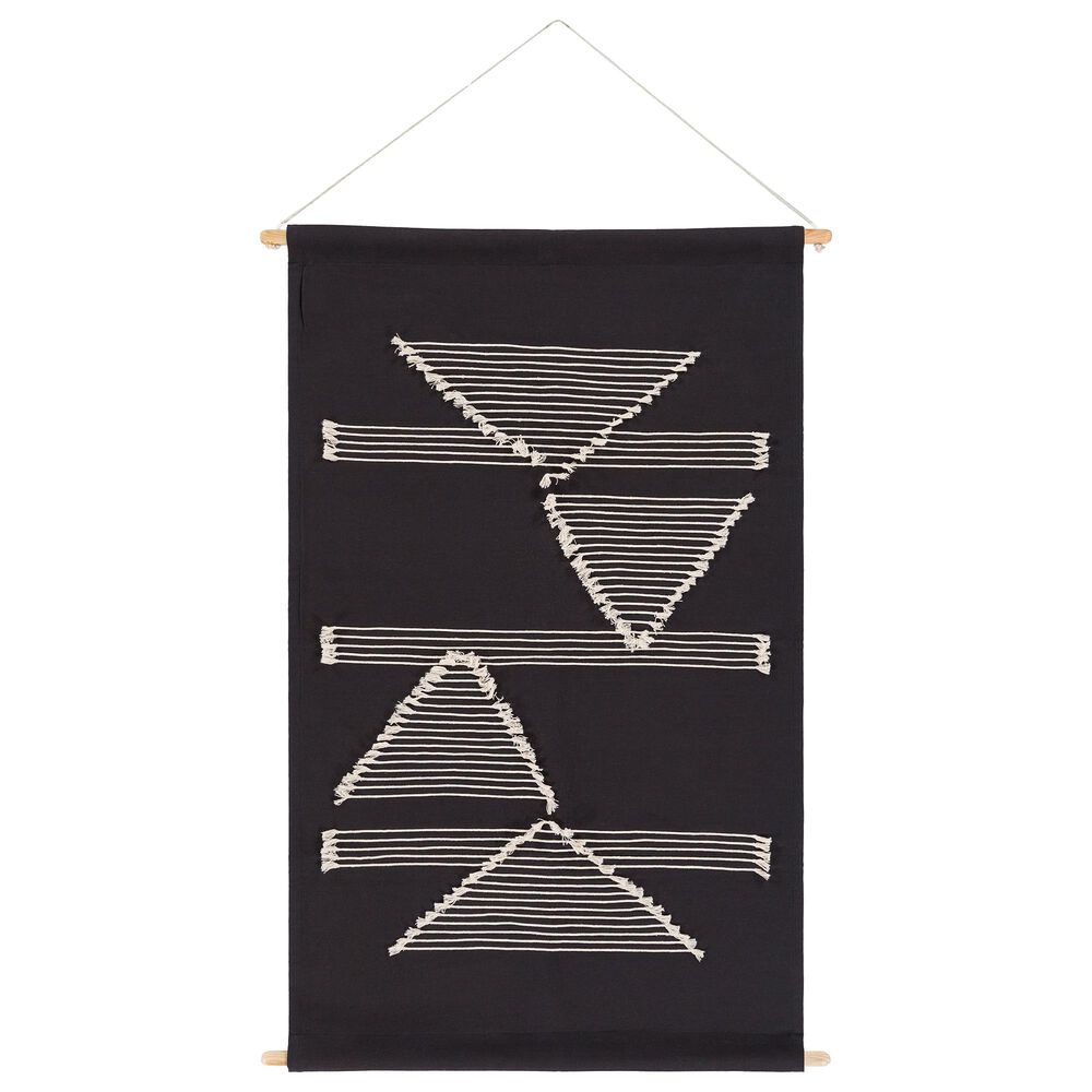 Surya Savion Wall Hanging in Charcoal and Cream, , large