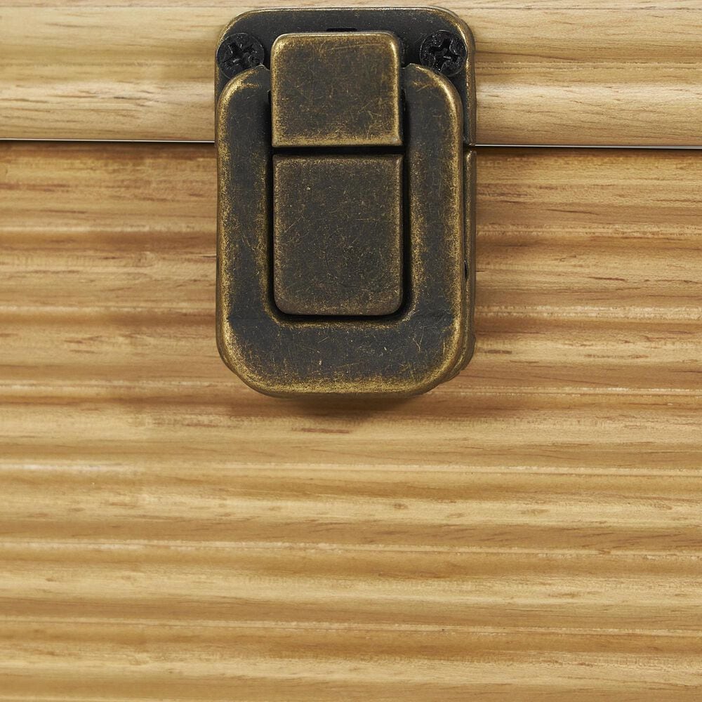 Maple and Jade 2-Piece Carved Linear Decorative Box Set in Light Brown, , large
