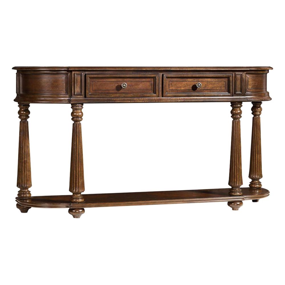 Hooker Furniture Leesburg Demilune Hall Console in Mahogany, , large