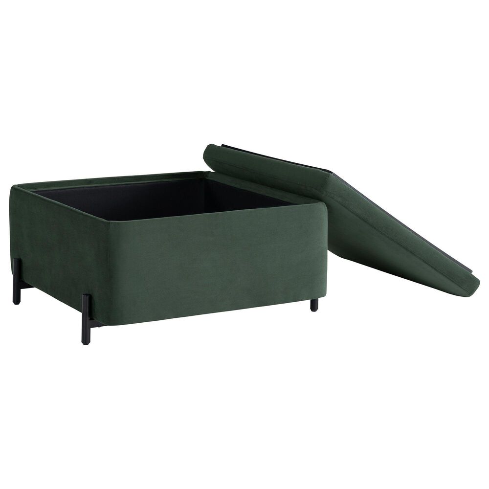 Lifestyle Solutions Kona Large Storage Ottoman in Green, , large