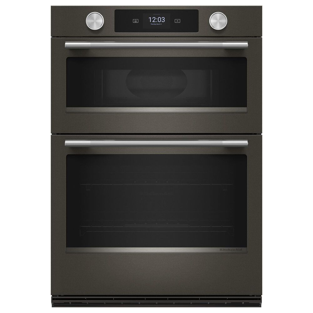 KitchenAid 2-Piece Kitchen Package with Black Ore 30" Smart Combination Wall Oven and Stainless Steel 30" Gas Cooktop, , large