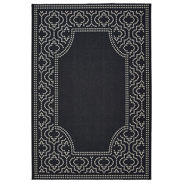 Oriental Weavers Marina 1247K 5"3" x 7"6" Black and Ivory Area Rug, , large