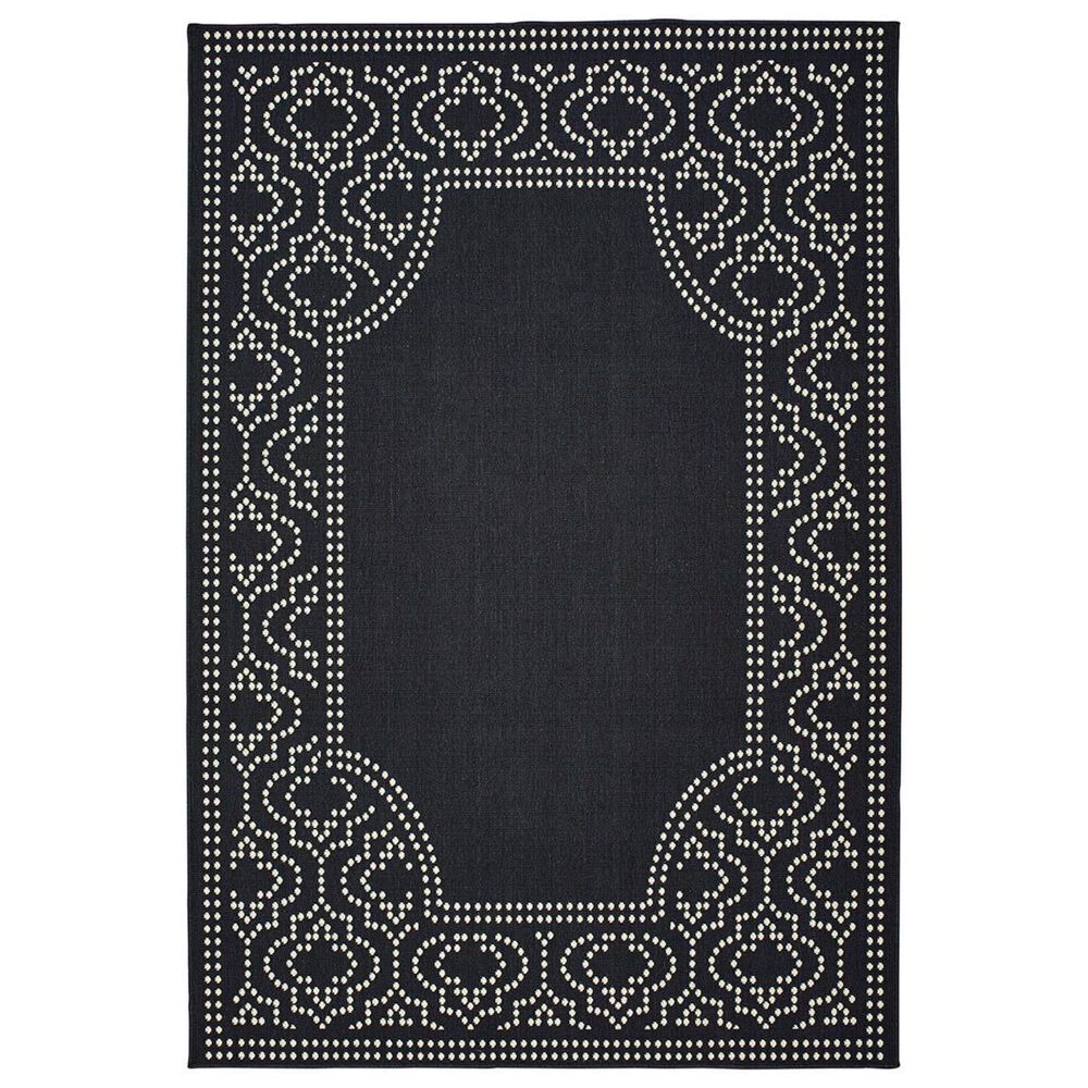 Oriental Weavers Marina 1247K 5"3" x 7"6" Black and Ivory Area Rug, , large