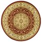 Safavieh Lyndhurst LNH222 8" Round Red and Ivory Area Rug, , large