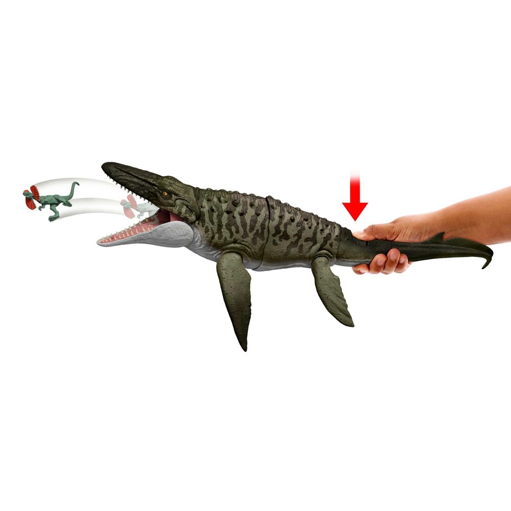 Mattel Jurassic World Rebirth Bite N Blast Mosasaurus Action Figure, , large