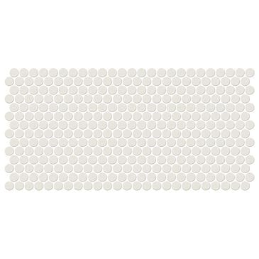 Dal-Tile Keystones Arctic White 1" x 1" Penny Round on 10" x 22" Porcelain Mosaic Sheet, , large