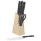 Home Basics 7-Piece Knife Block Cutlery Set in Black, , large