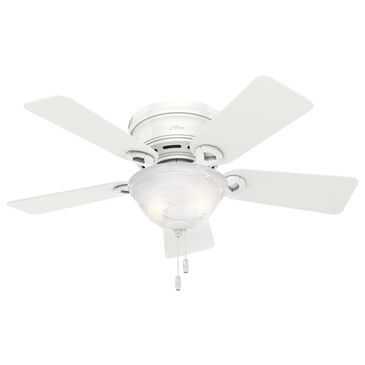 Hunter Conroy 42" Low Profile Ceiling Fan with Light in Snow White, , large