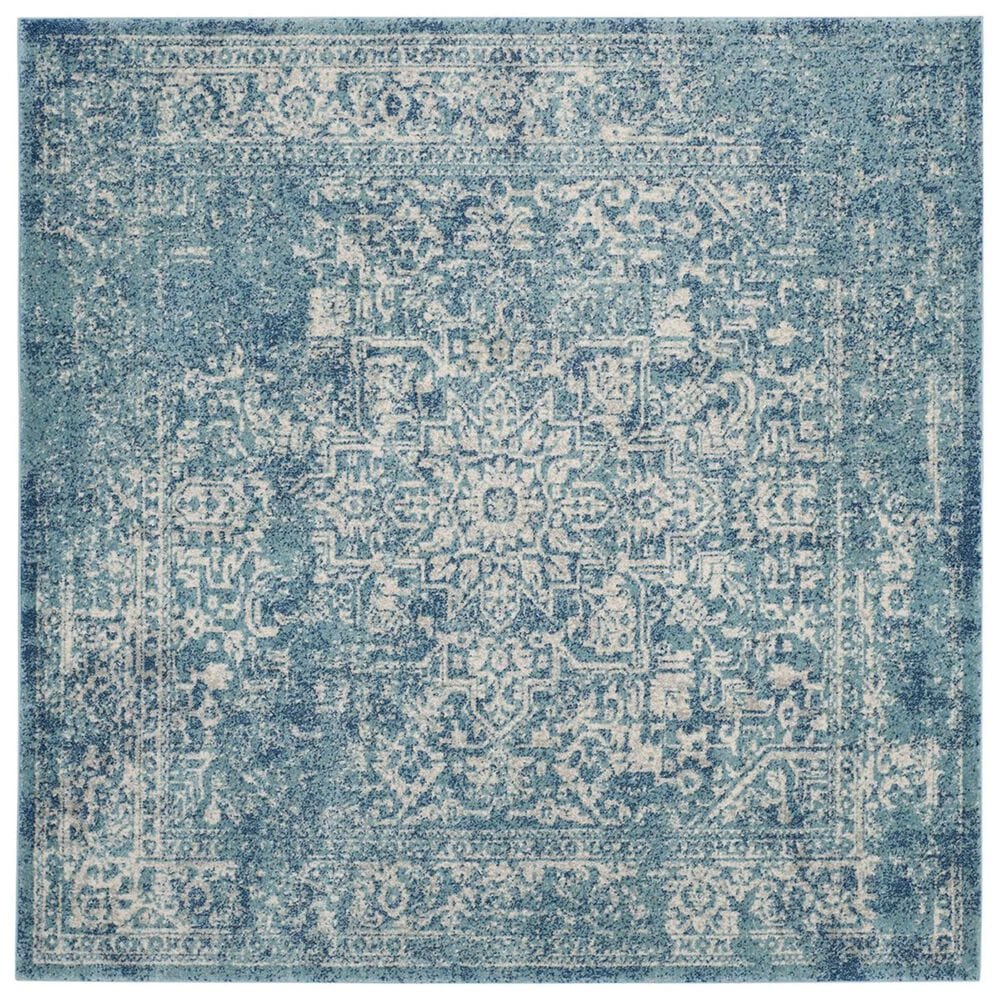 Safavieh Evoke EVK256C-5SQ 5"1" Square Blue/Ivory Area Rug, , large