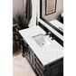 James Martin Vanities Brookfield 48" Single Bathroom Vanity in Antique Black with 3 cm Ethereal Noctis Quartz Top and Rectangle Sink, , large