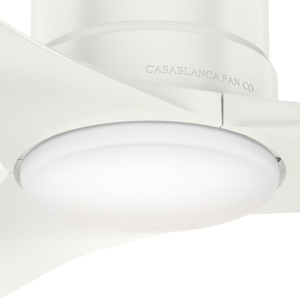 Hunter Piston 52&quot; Outdoor Ceiling Fan with LED Light in Fresh White, , large