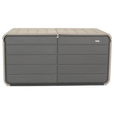 HOMLUX 260 Gal. Outdoor Storage Deck Box with Lock and Wheels in Gray, , large