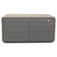 HOMLUX 260 Gal. Outdoor Storage Deck Box with Lock and Wheels in Gray, , large