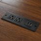 HOMLUX 55" Farmhouse Kitchen Island with Power Outlet in Black, , large