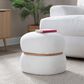 Lumisource Cinch Pouf Ottoman in Cream, , large