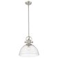 Golden Lighting Hines 1-Light Pendant with Seeded Glass in Pewter, , large