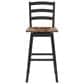 Ashley Wildenauer Swivel Bar Stool in Brown and Satin Black, , large