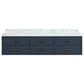 Lexora Home Castor 80" Double Bathroom Vanity in Black with 2 cm White Carrara Marble Top and Rectangular Sinks, , large