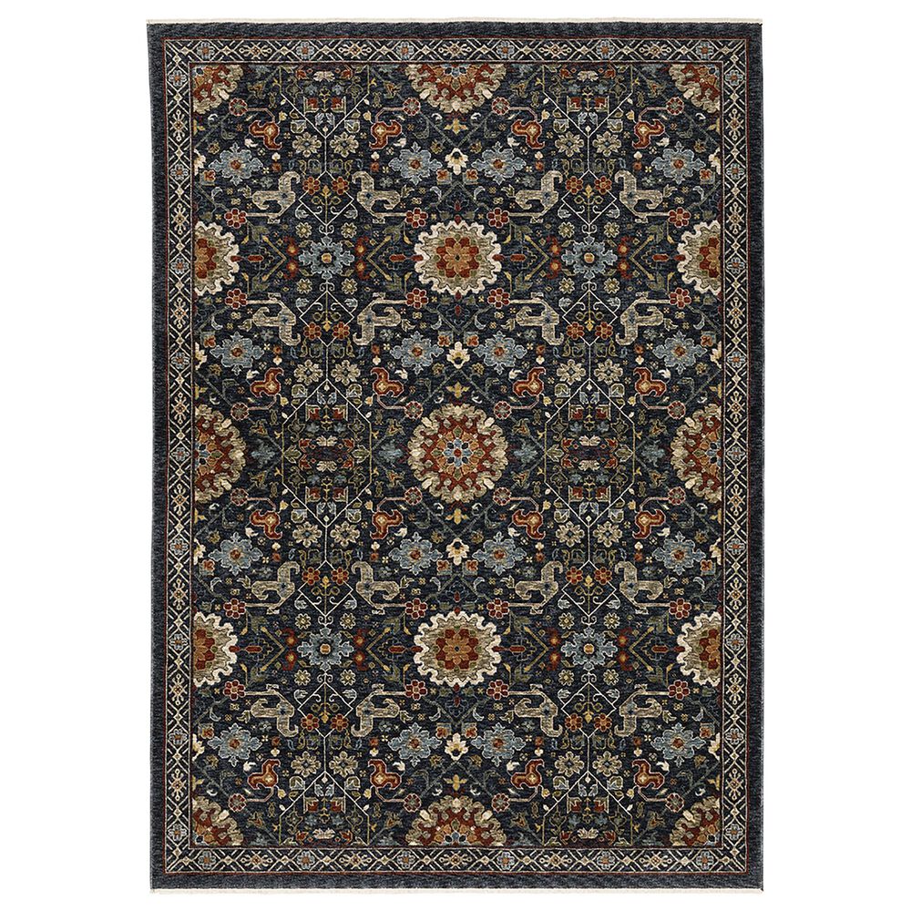 Oriental Weavers Aberdeen Floral 2" x 3" Blue Area Rug, , large