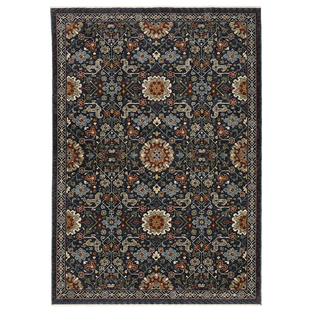Oriental Weavers Aberdeen Floral 2" x 3" Blue Area Rug, , large