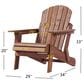 Hearth and Haven Oversize Outdoor Folding Adirondack Chair in Coffee, , large
