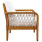 Hearth and Haven 2-Piece Outdoor Conversation Set with Cream Cushion in Light Teak, , large