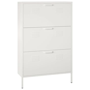 DHP Bonanza 3-Door Locker Shoe Storage Cabinet in White, , large